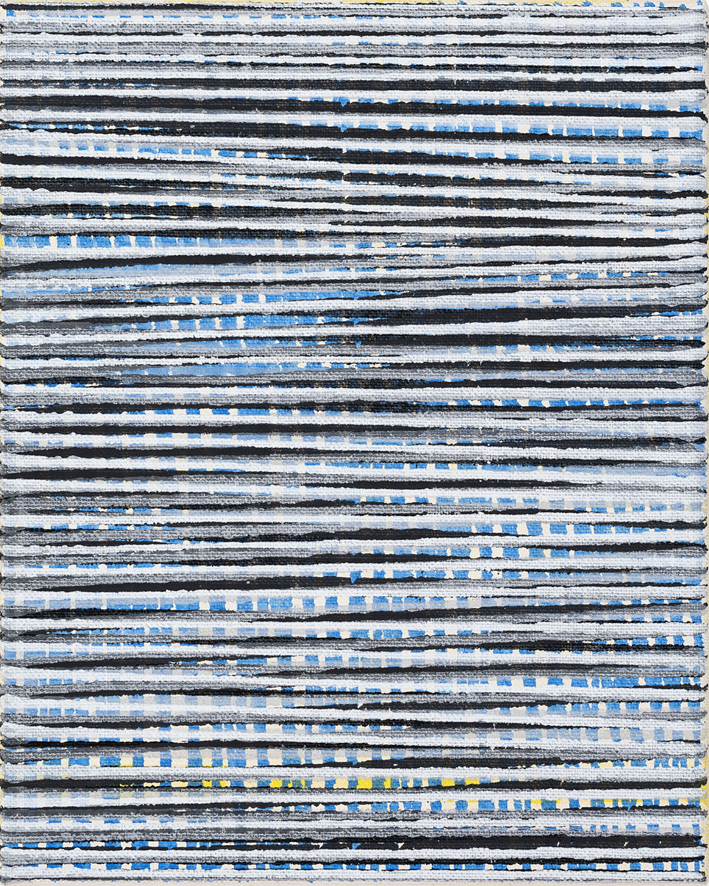 Nikola Dimitrov, Winterreise, 2023, Pigmente, Bindemittel auf Leinwand, 25  20 cm